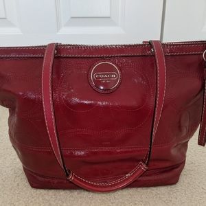 Red Patent Leather Coach Purse